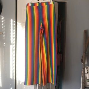 Rainbow culotte pants